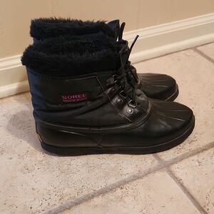 Sorel Women's "Kaufman" Black Waterproof Duck Boots Size 9